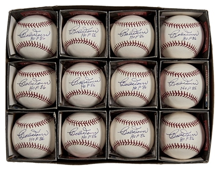 Lot of 12 Bobby Doerr Signed Baseballs (JSA Auction Letter)